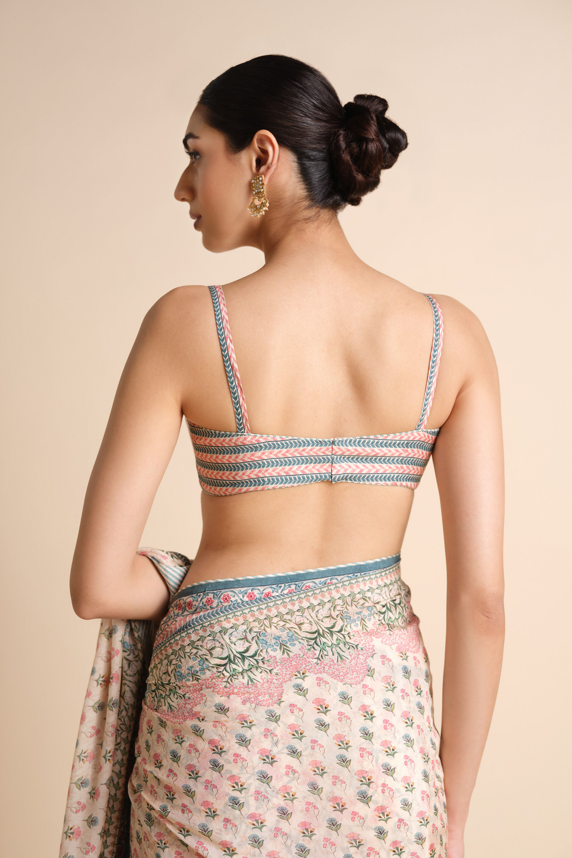 Desna Printed Silk Saree - Beige, Beige, image 11